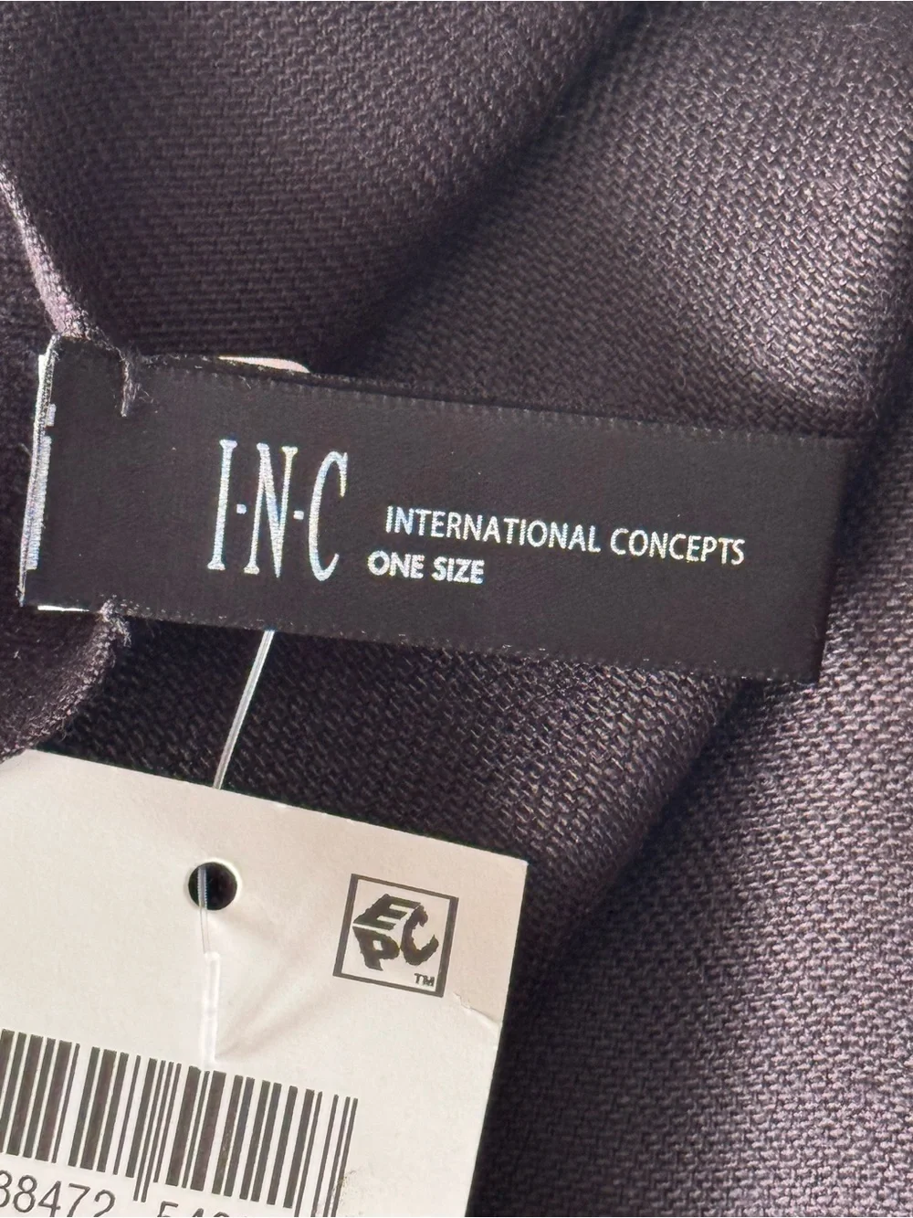 INC International Concepts Black Lightweight Scarf